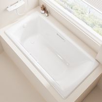 Vasca da bagno+rubinetto a cascata bianco