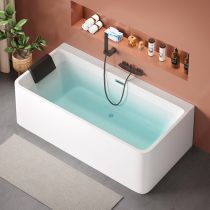 Baignoire+robinet encastré noir