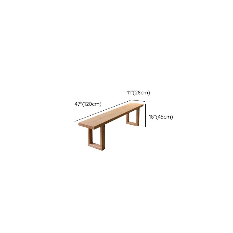 Solid Wood Minimalist Bench with Clean Lines and Natural Grain Dimensions