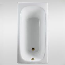 Vasca da bagno+piletta di scarico dorata