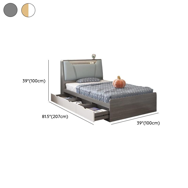 Modern Natural/White Storage Bed with Drawers for Kids' Rooms Dimensions