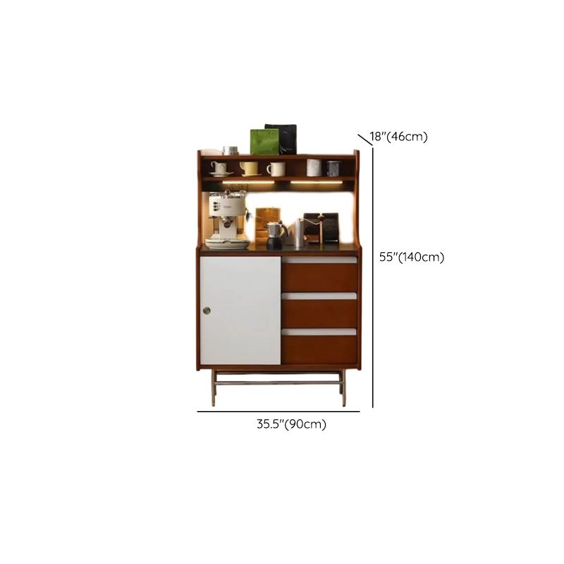 Modern Wood Kitchen Storage Cabinet with Stone Countertop Dimensions