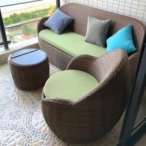 3-Teiliges Set (1 Stuhl & 1 Zweiersofa & 1 Couchtisch)