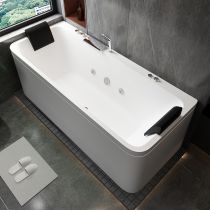 Baignoire+ensemble trois pièces argenté+massage par surf