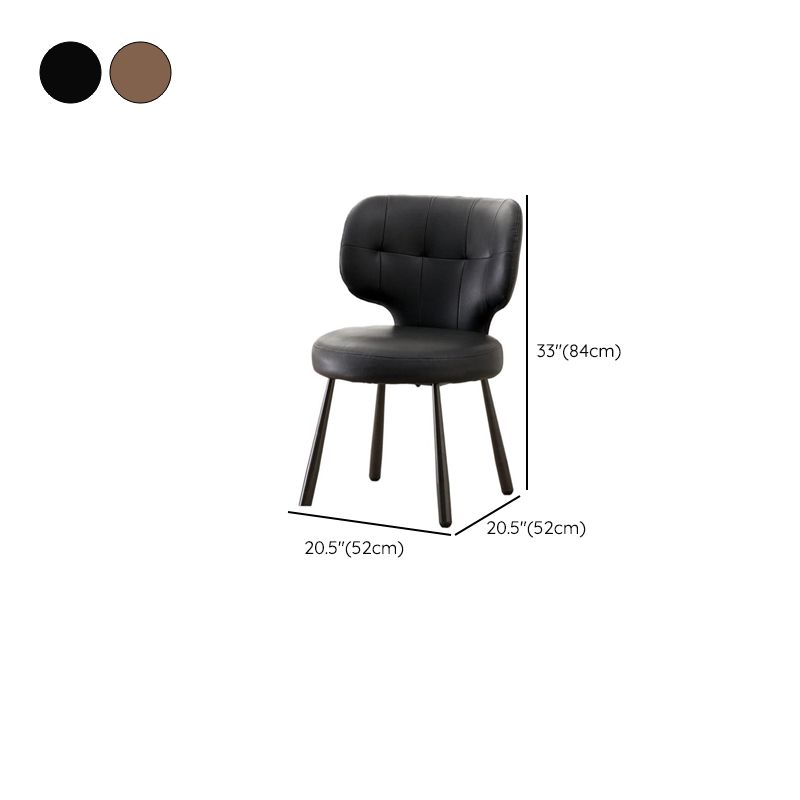 Modern Wingback Side Chair Set – Braided Rope Upholstery, Metal Legs Dimensions