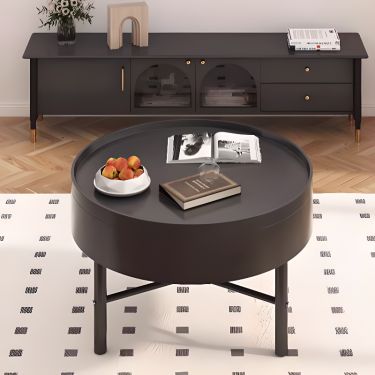 VASAGLE Tavolino da Caffè con Piano Rialzabile, Tavolino da Salotto, con Cassetti Portaoggetti, Scomparti Nascosti e Ripiano Aperto, 50 x 120 cm, Marrone Vintage e Nero Inchiostro LCT252K01
