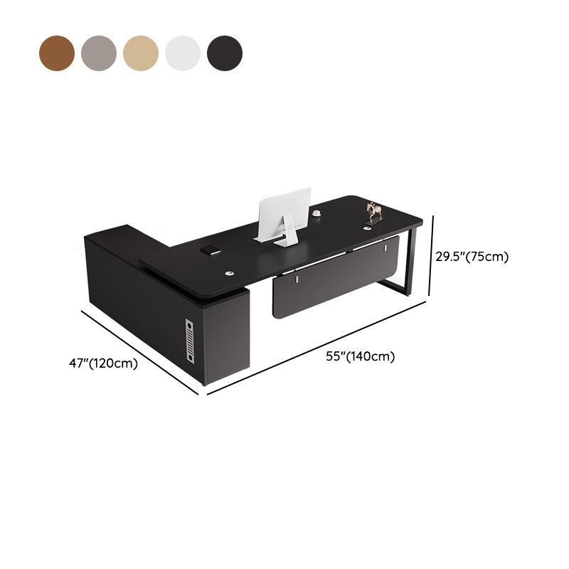 Integrated Cable Management Computer Work Desk with CPU Stand, and Desk ...