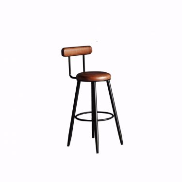 Sedia da bar regolabile 62/84 cm in pelle sintetica nera Louis