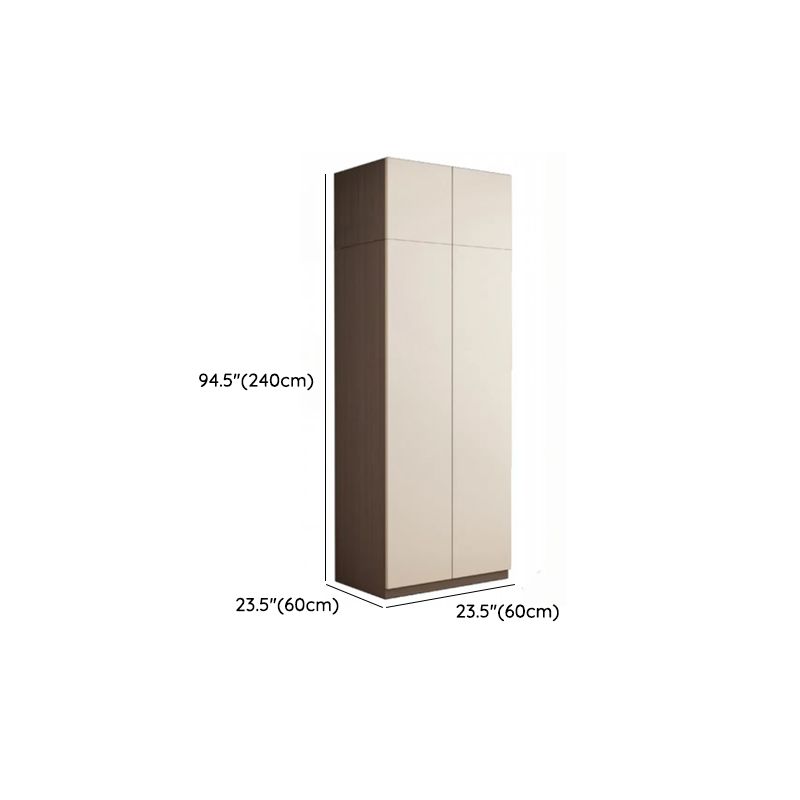 Minimalist Two-Tone Wood Wardrobe Armoire With Drawers Dimensions
